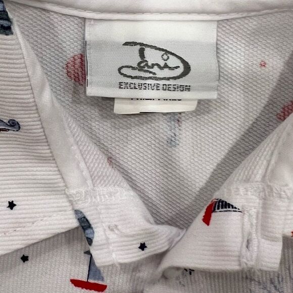 Dani Baby Boy Sailor Collar Button Down,  12M, NWOT - Picture 2 of 4